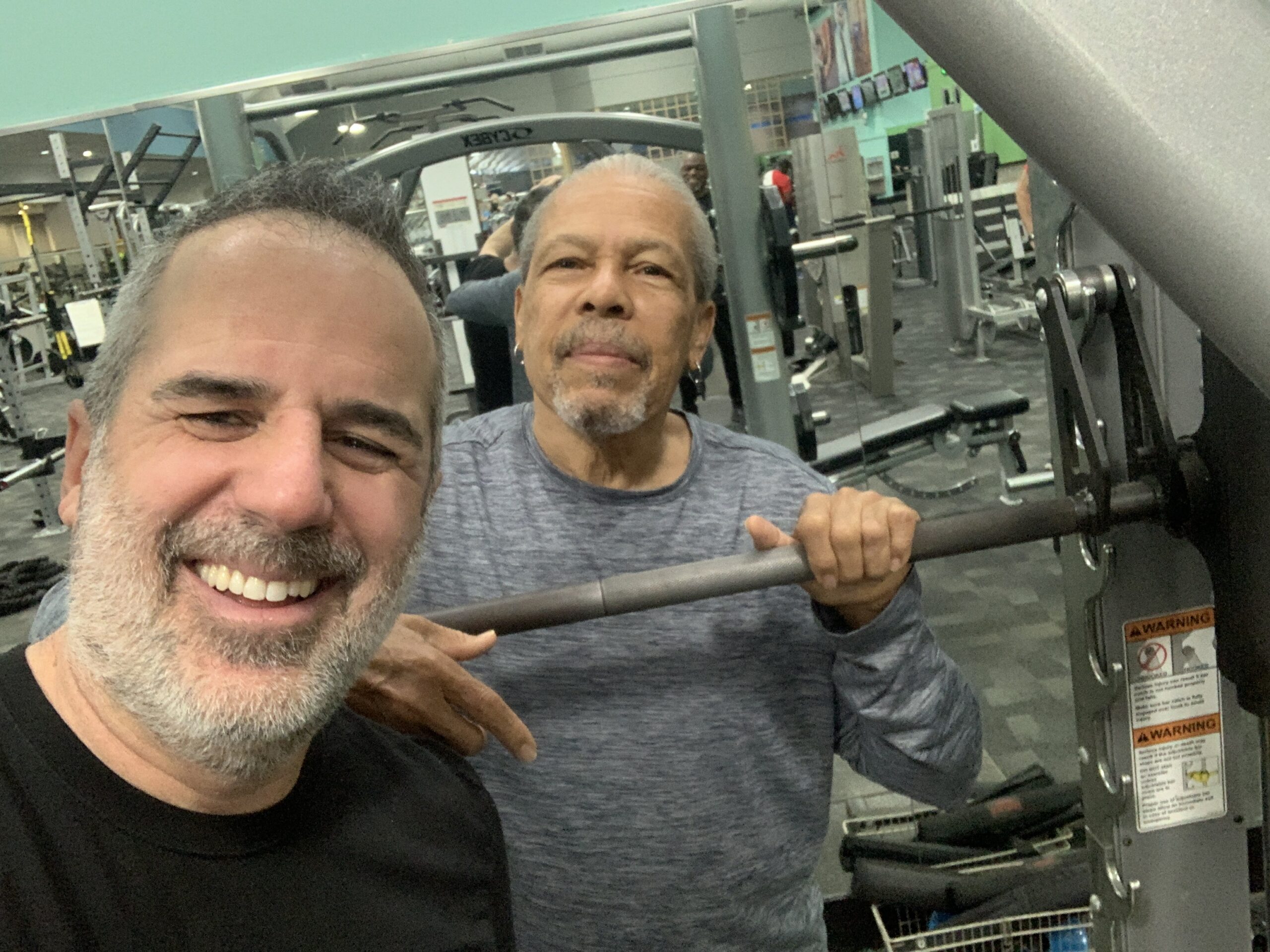 Tom and Laurence at the gym